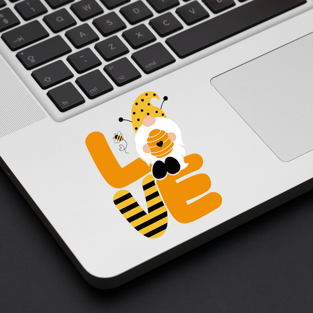 Bee Gnome Love Decal