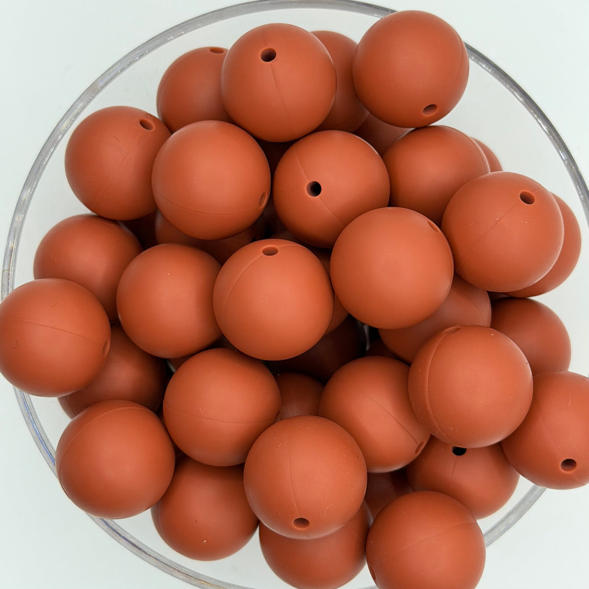 Rust 19mm Solid Silicone Bead