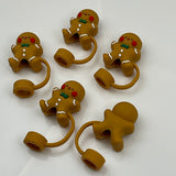 Gingerbread Man Bow Straw Topper