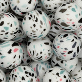 Confetti Chaos 19mm Print Silicone Bead