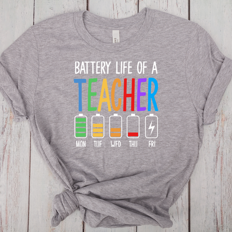 Battery of a Teacher -DTF Transfer Print