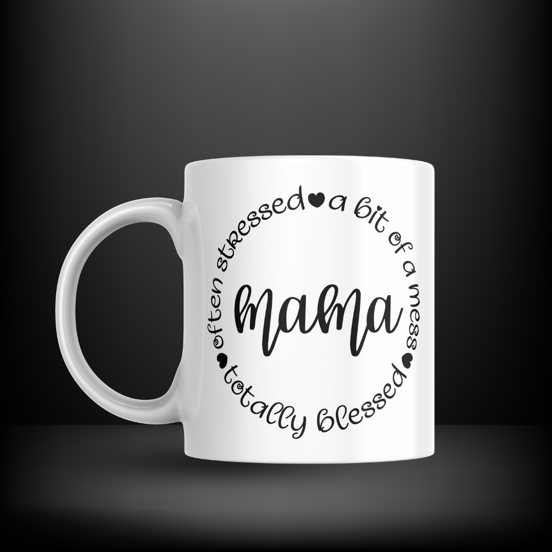 Mama - Stressed, Mess, Blessed Decal