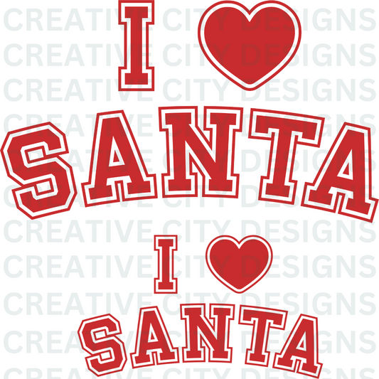 I Heart Santa Decal