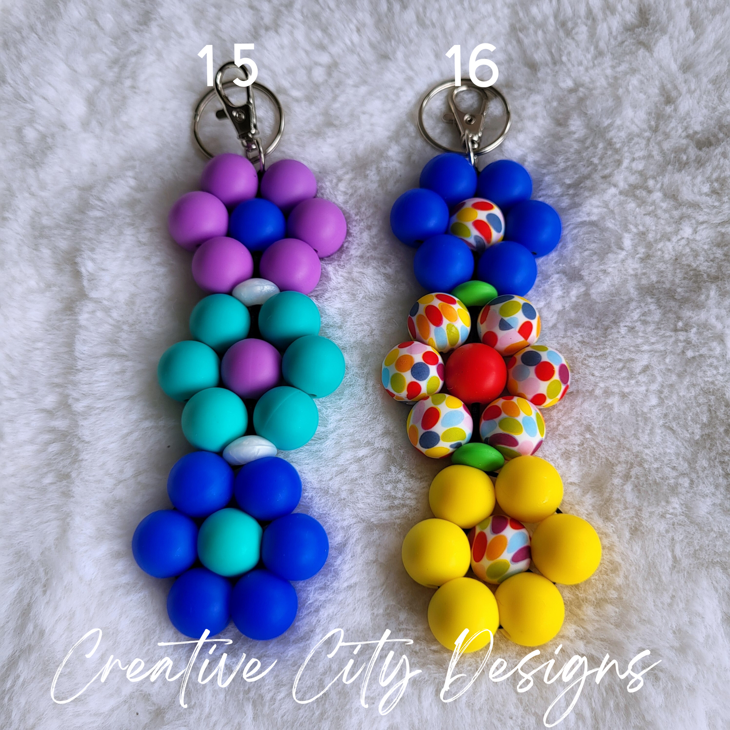 Triple Flower Keychain