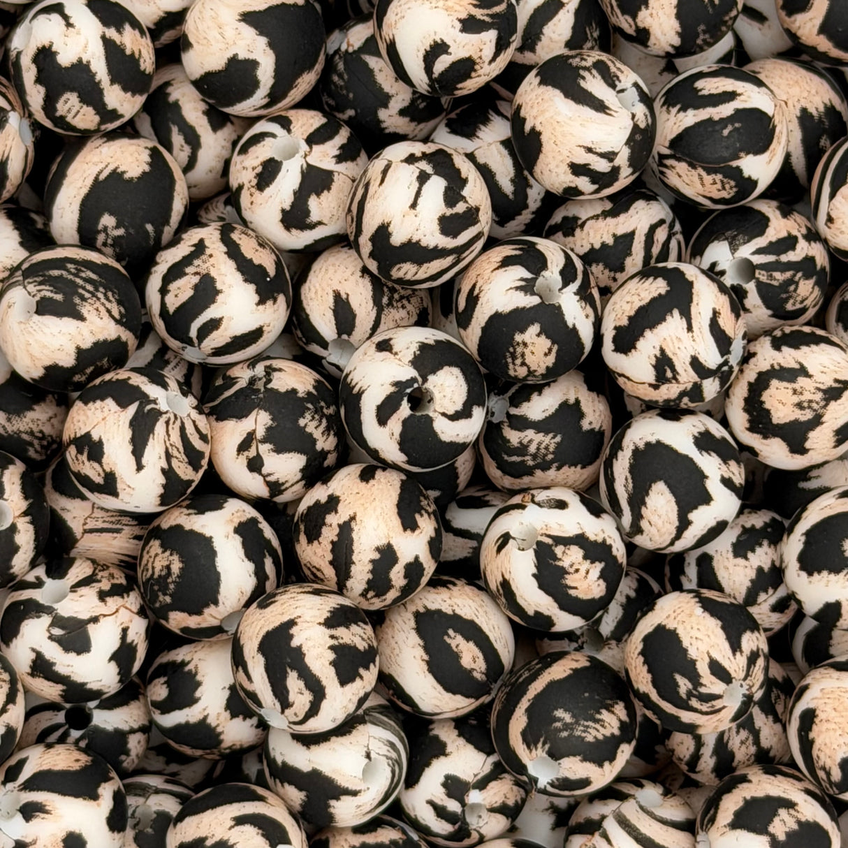 Wild Cat 9mm Print Silicone Bead