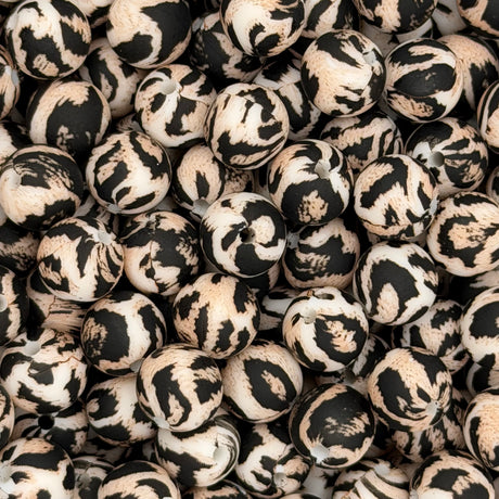 Wild Cat 9mm Print Silicone Bead