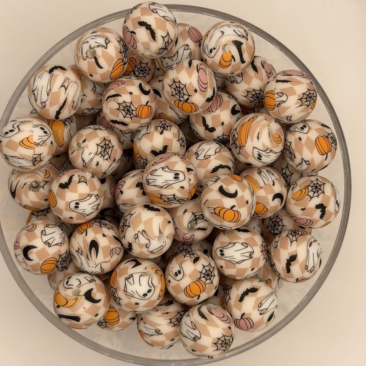 Halloween CheckUp 15mm Silicone Bead