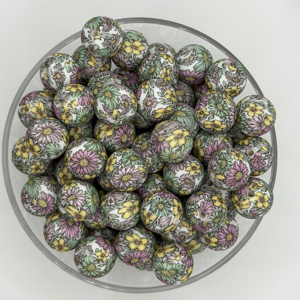 Soft Bouquet 15mm Silicone Bead