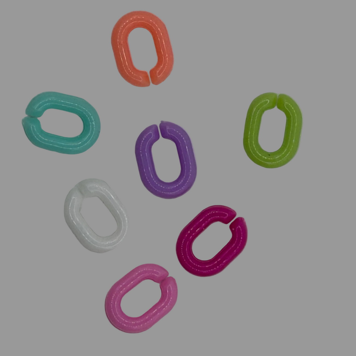 Opaque Acrylic Linking Rings (15 pcs)