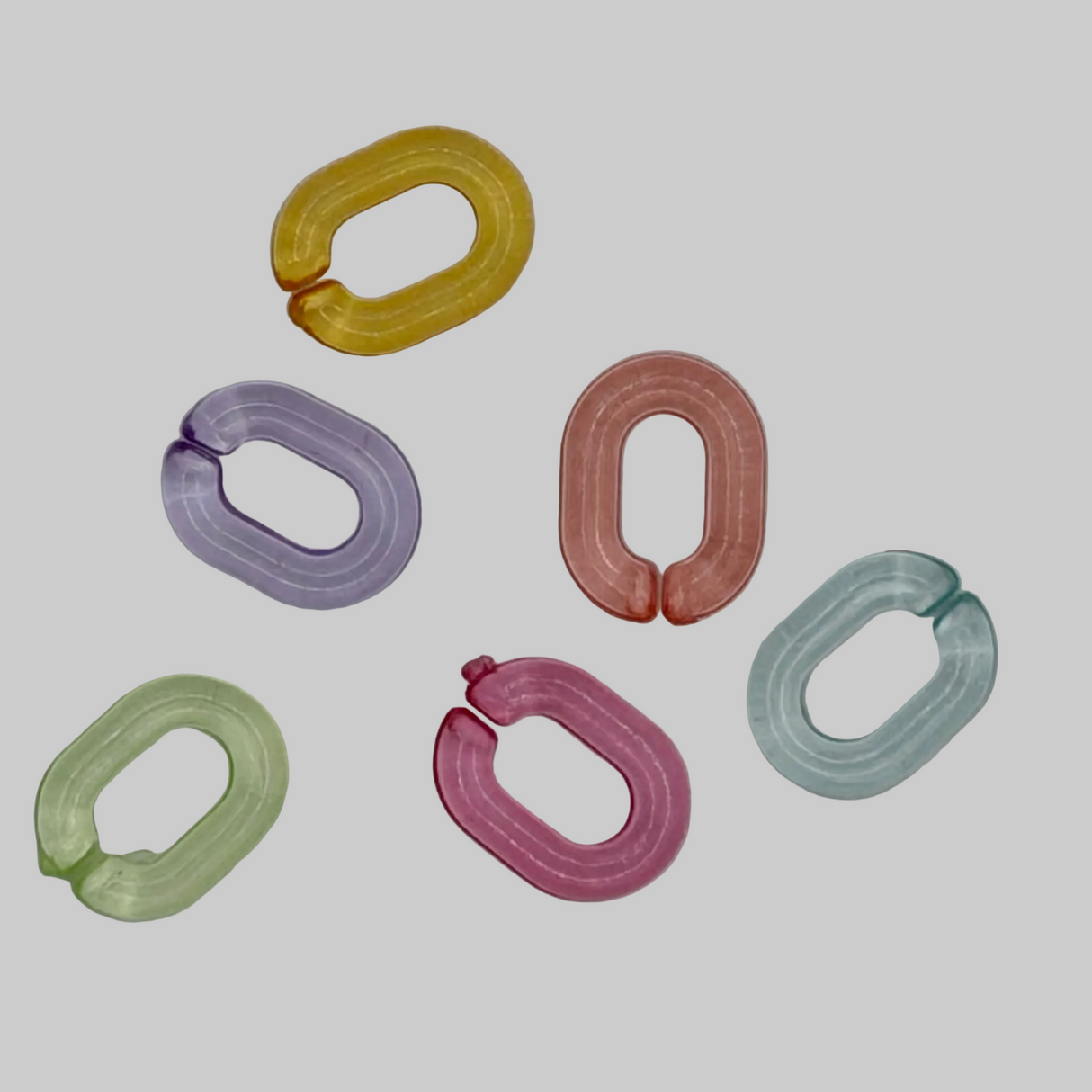Translucent Acrylic Linking Rings (15 pcs)