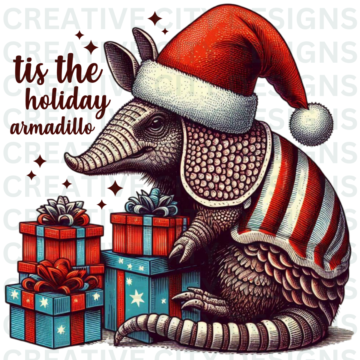 Holiday Armadillo Decal