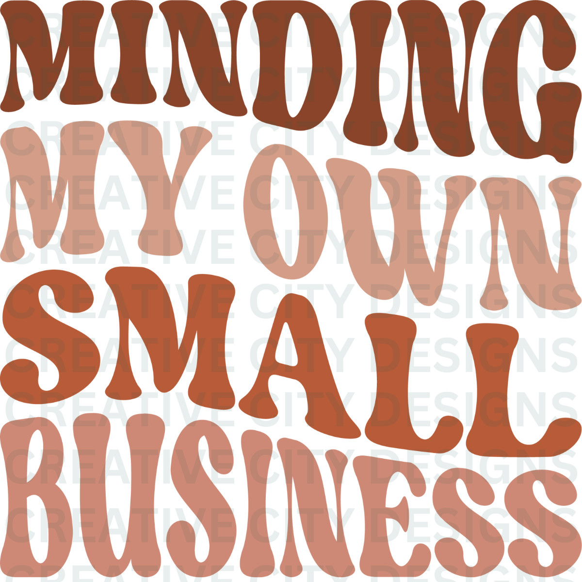 Minding My Own  Small Business Decal