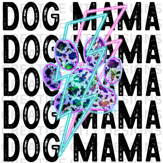 Neon Dog Mama Decal