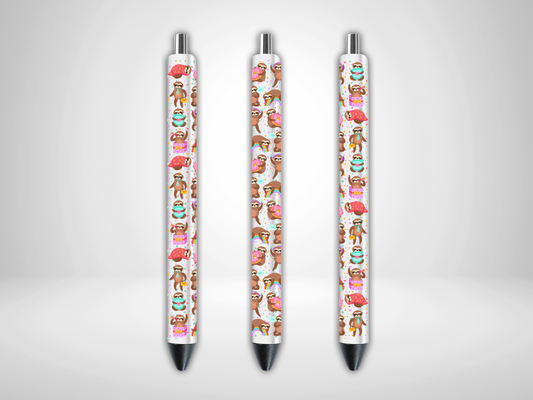 Sloth Fun UVDTF Pen Wrap