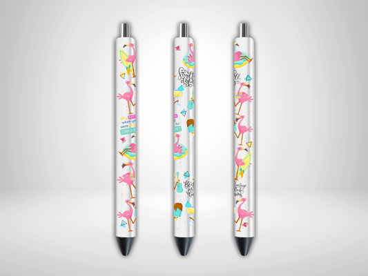 Flamingo Fun UVDTF Pen Wrap