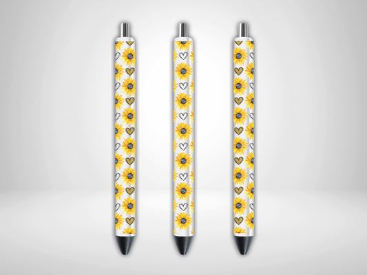 Sunflower Hearts UVDTF Pen Wrap