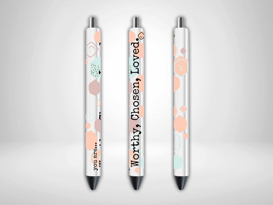 Worthy Chosen Loved UVDTF Pen Wrap