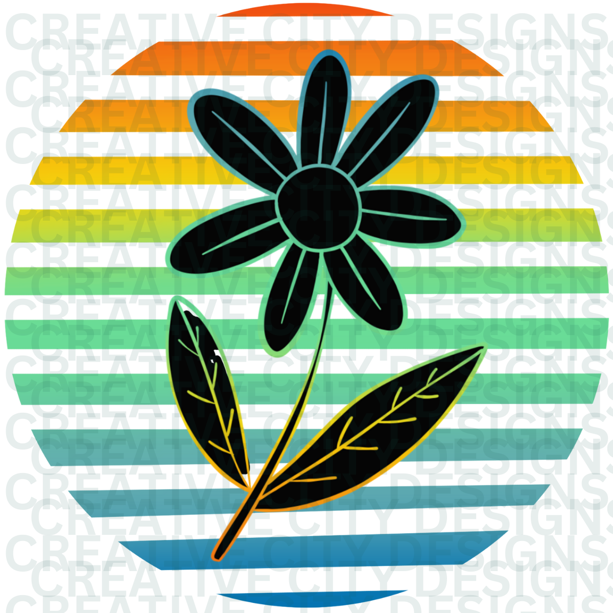 Retro Flower Decal