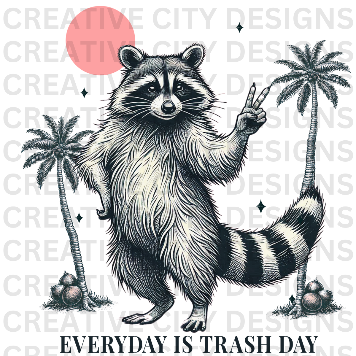 Sarcastic Raccoon Decals