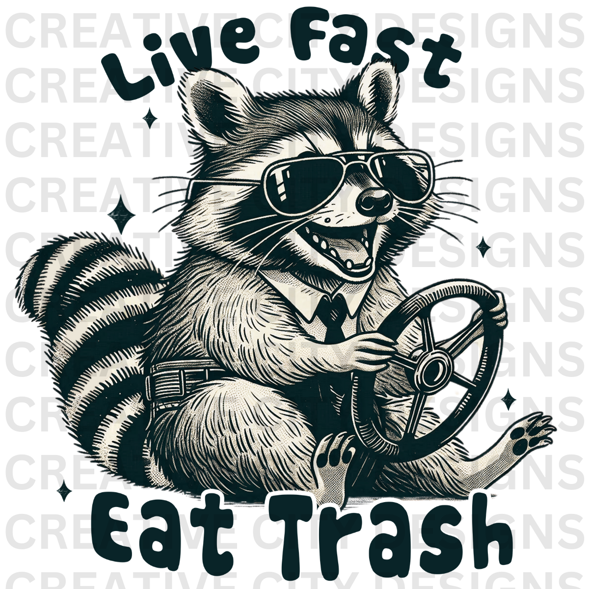 Sarcastic Raccoon Decals