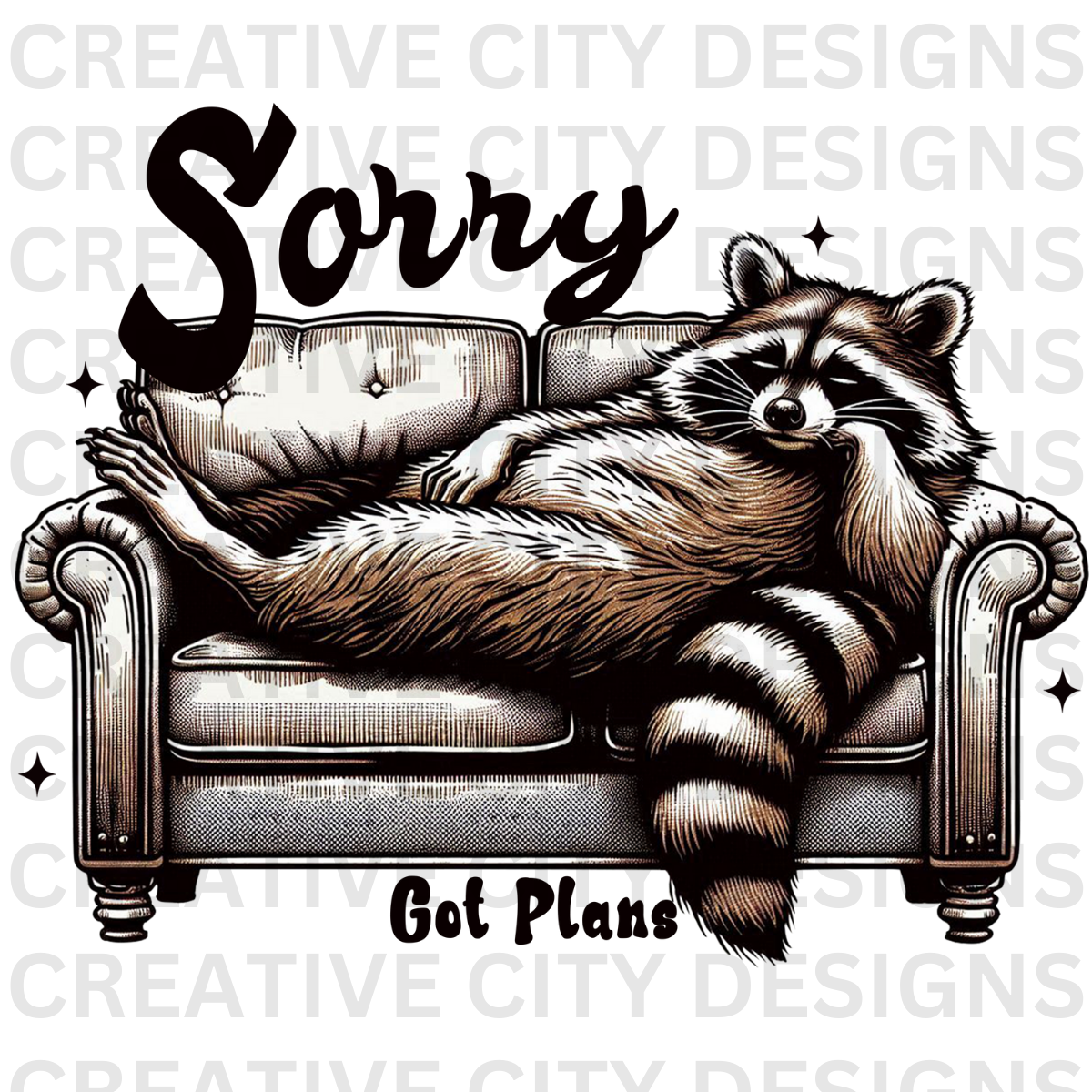 Sarcastic Raccoon Decals