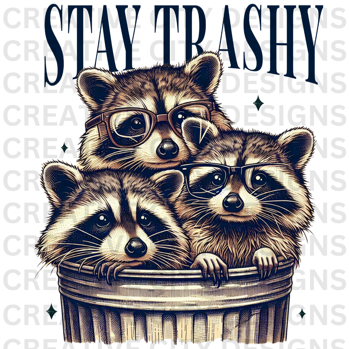 Sarcastic Raccoon Decals