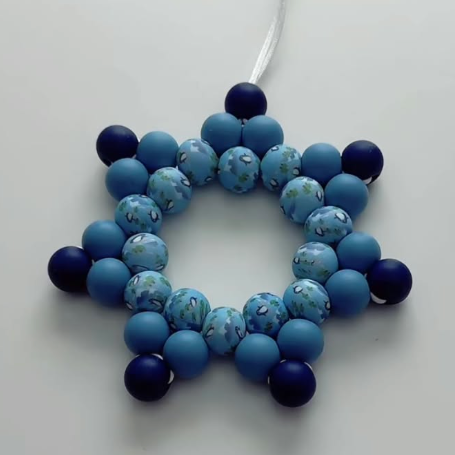 Custom Snowflake (7 points) Silicone beaded item
