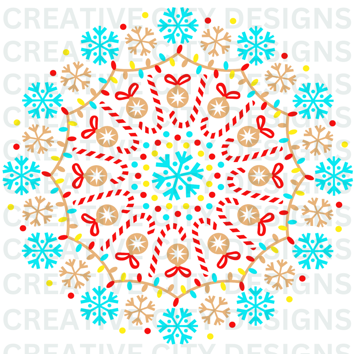 Snowflake Mandala Decal