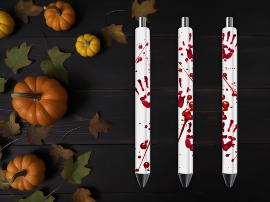 Bloody Hand Prints Pen Wrap