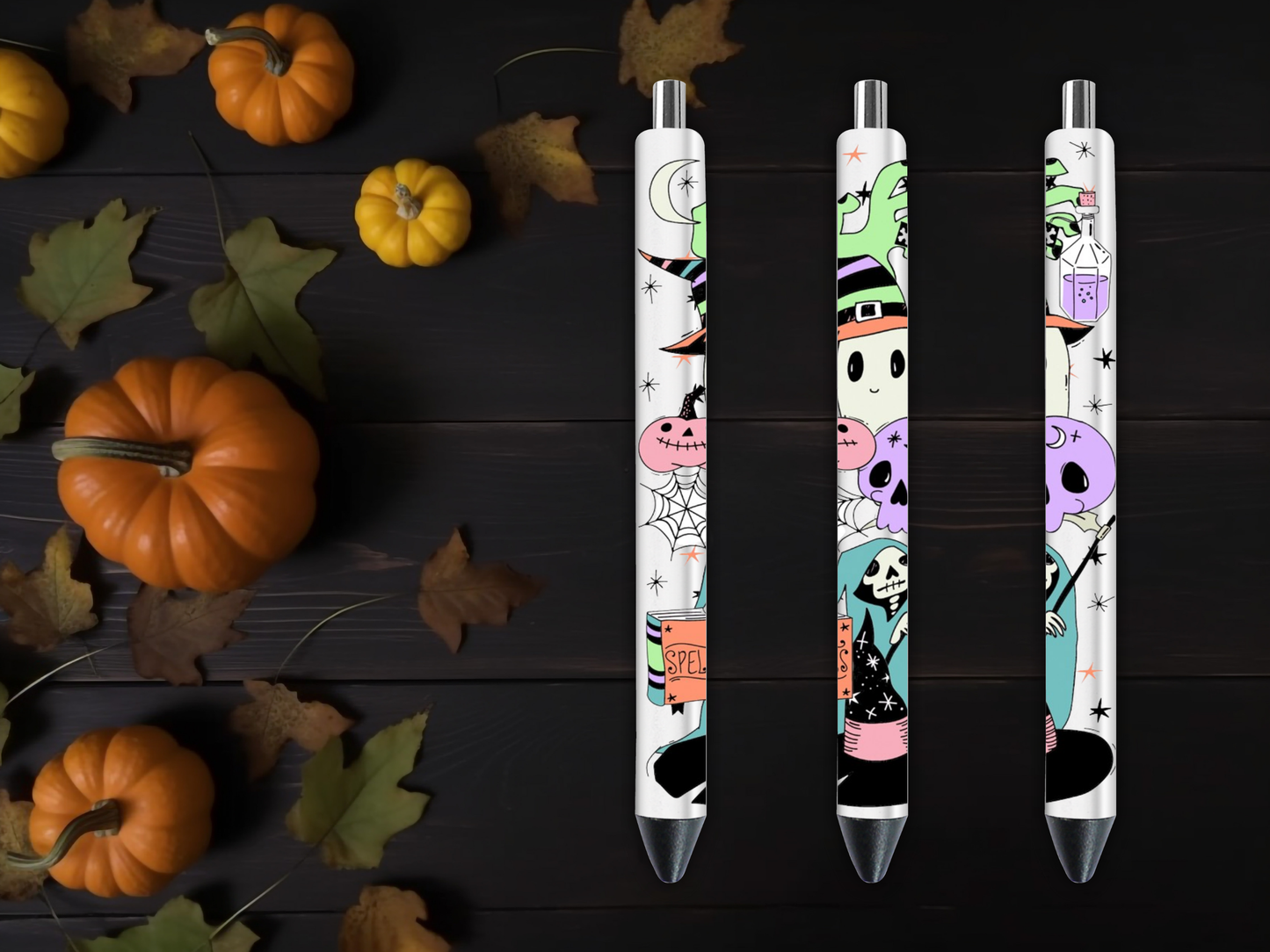 Halloween Ghost and Goblins Pen Wraps