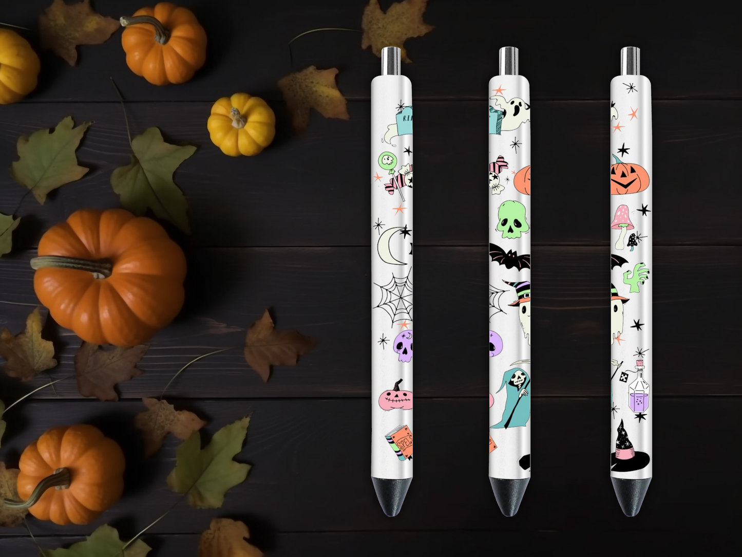 Halloween Ghost and Goblins Pen Wraps