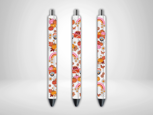 Fall Truck and Flowers Pen Wrap