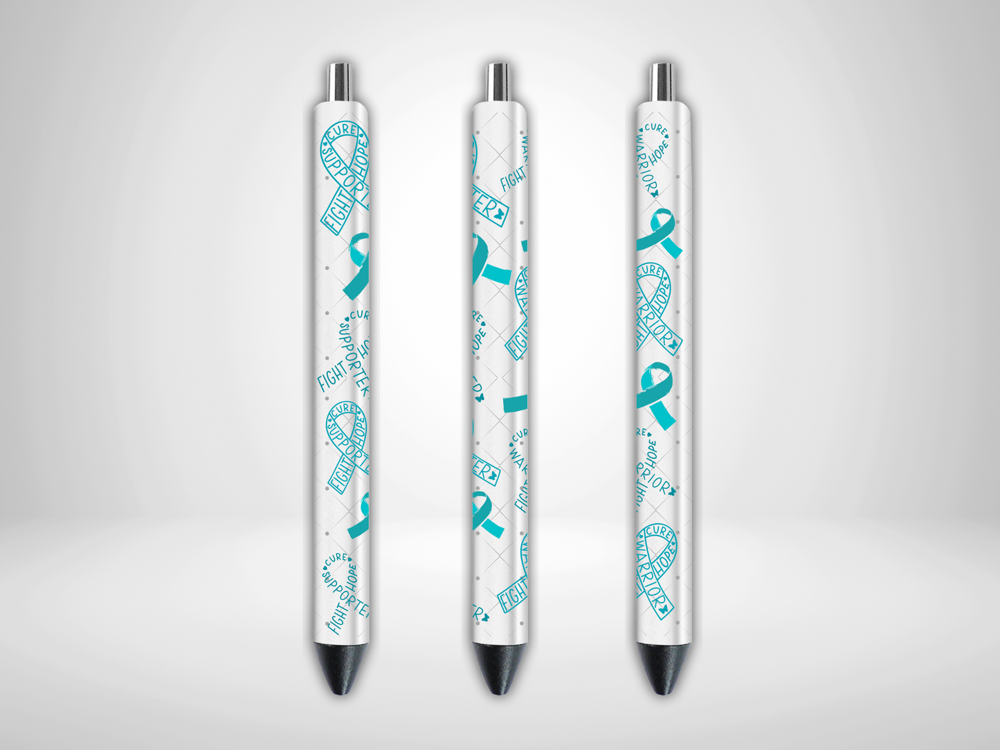 Teal Ribbon Pen Wrap