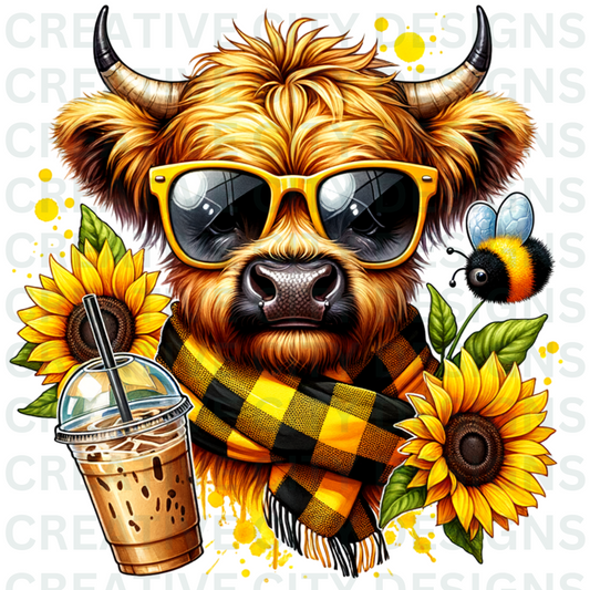 Sunflower Bougie Heifer Decal