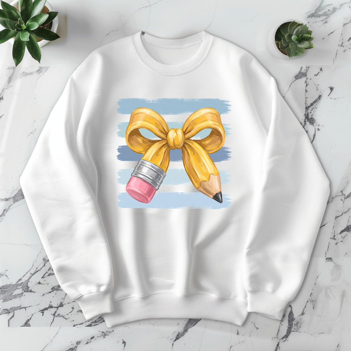 Pencil Bow -DTF Transfer Print