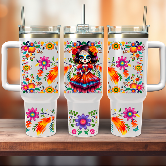 Mexican Catrina 40oz Wrap