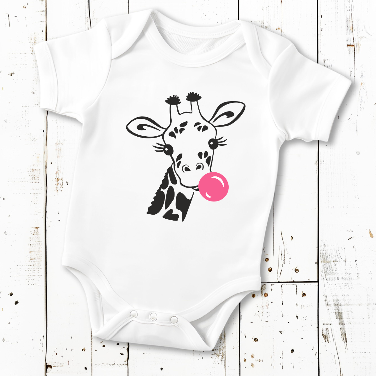 Giraffe with Bubble - DTF Transfer Print
