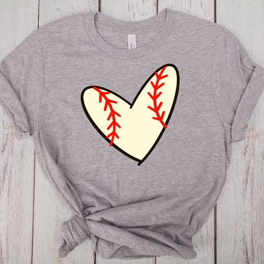 Baseball Heart - DTF Transfer Print