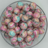 Aztec Stitches 15mm Silicone Bead