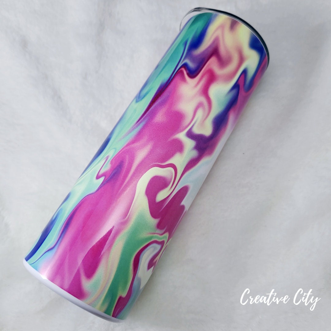 Color Swirl:  20oz Stainless Steel sublimated tumbler