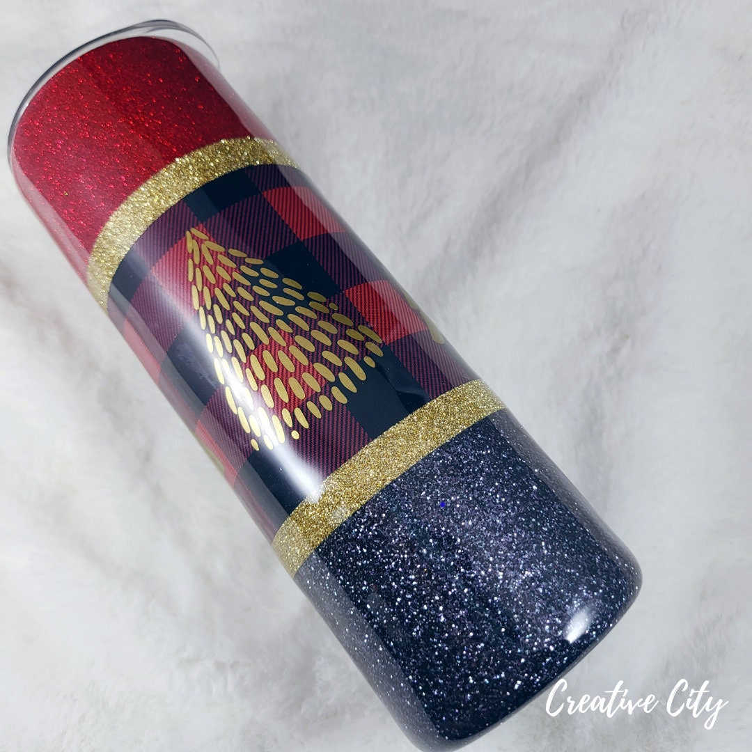 Christmas Trees 20oz glitter epoxy tumbler