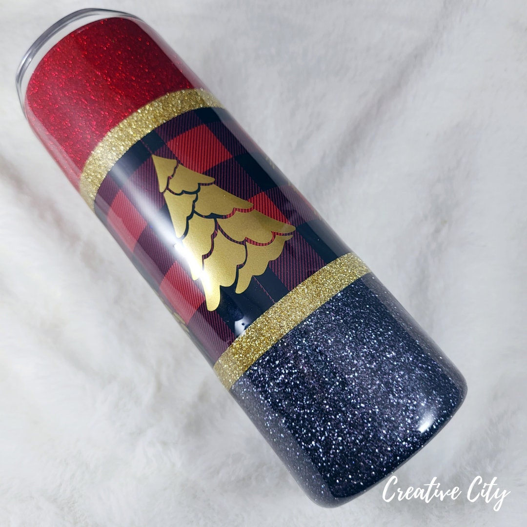 Christmas Trees 20oz glitter epoxy tumbler