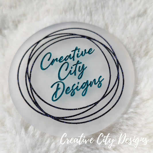 Custom Engraved Business Name Disc | Personalized Logo Watermark | Nail Artist Display Prop | Acrylic Round Sign