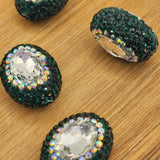 Dragon Eye Elegant Rhinstone Green Bead