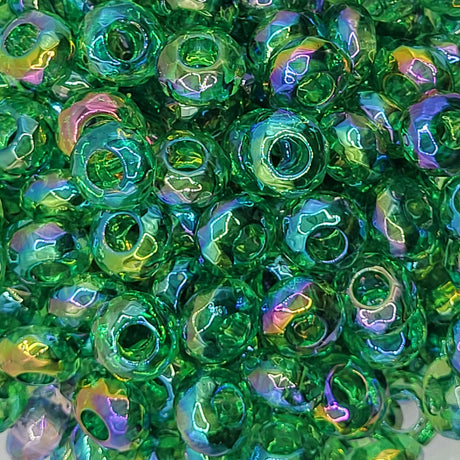 Enchanted Forest Green Opal - 12mm Acrylic Faceted Abacus