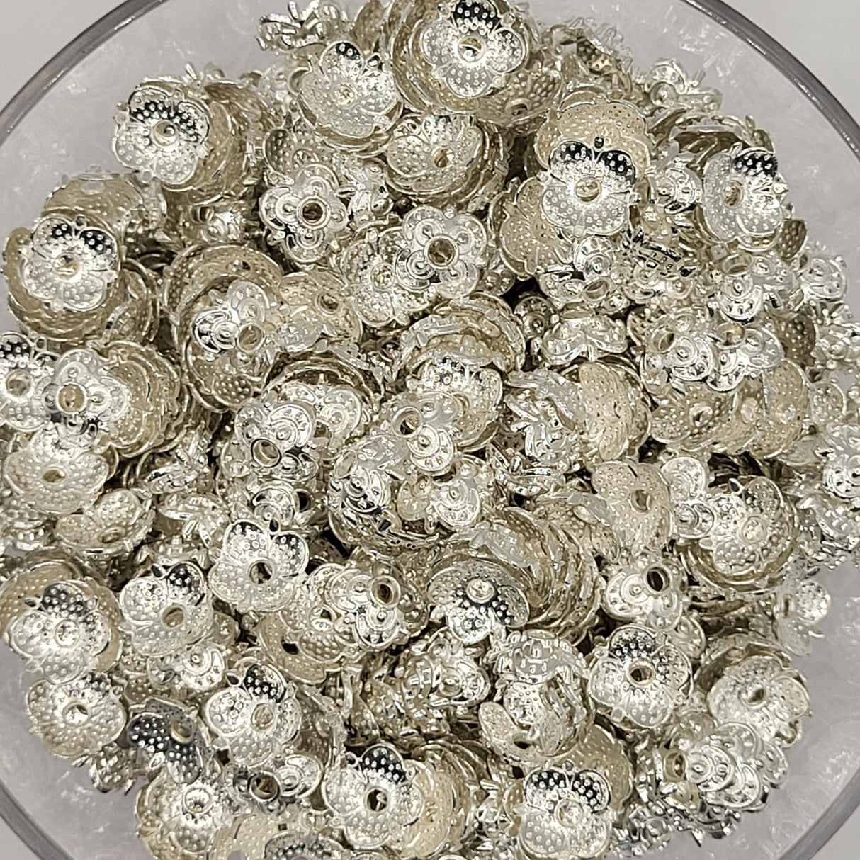 Metallic Bead Caps (Set of 10)