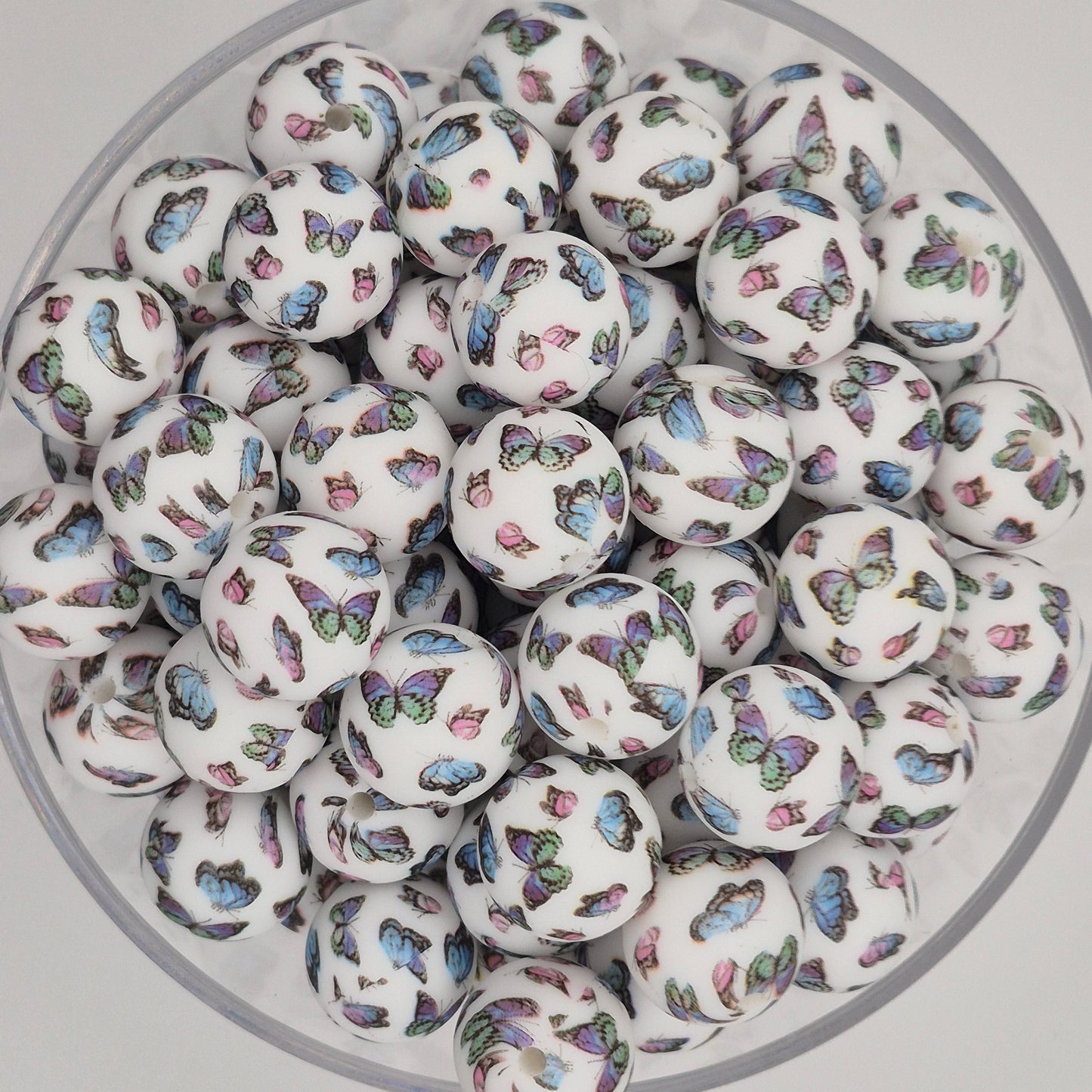 Butterfly Kisses 15mm Silicone Bead