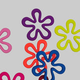 Flower Neon Matte Acrylic 37mm Bead