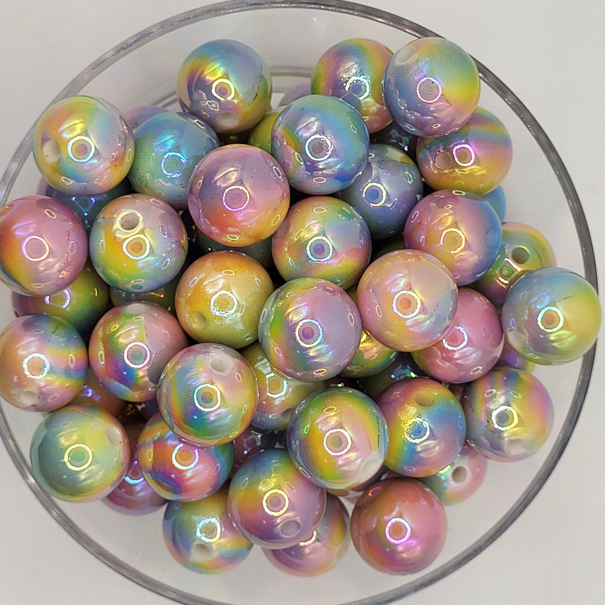 Sweet Pastel Candy Opal 16mm Solid ACRYLIC Beads