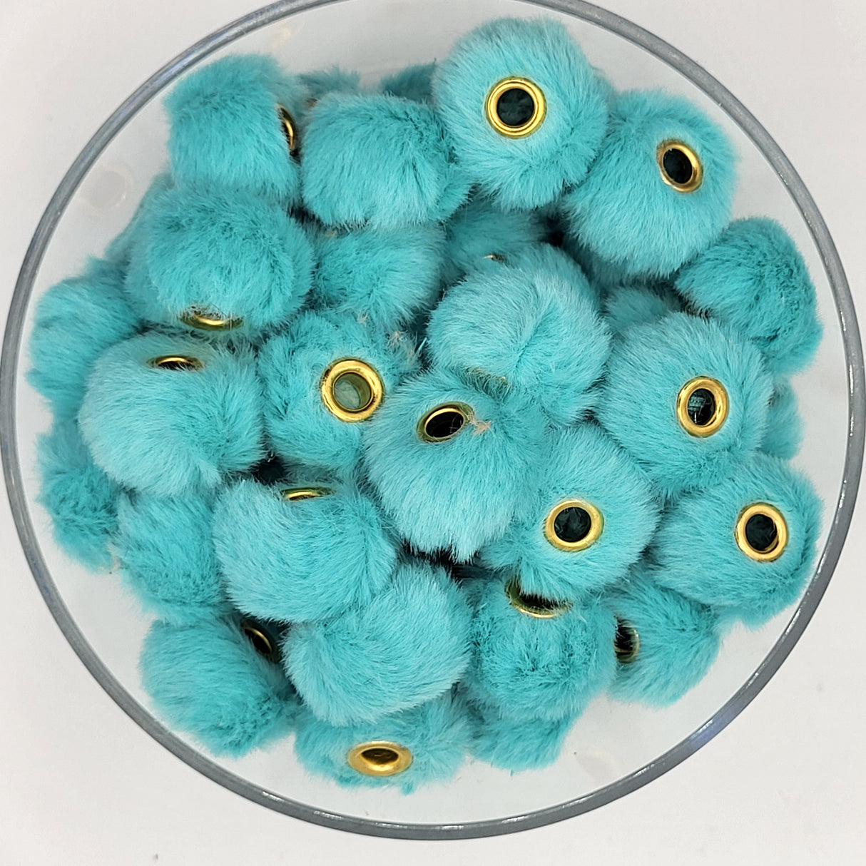 Blue Fuzzy Bead 20mm